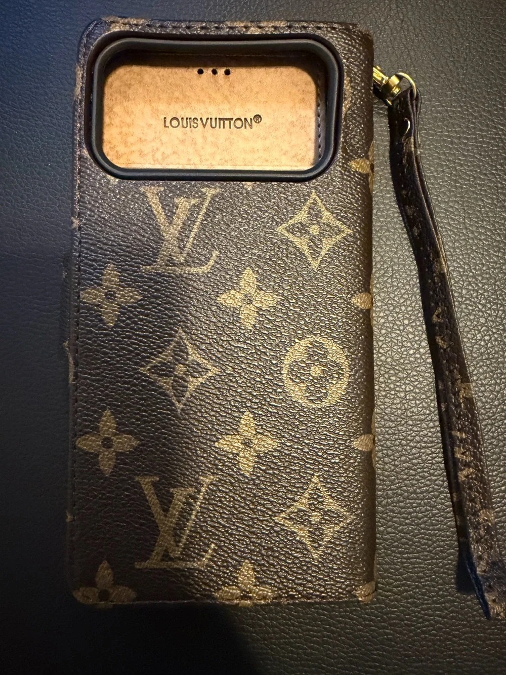Louis Vuitton Brown Monogram Wristlet Phone Wallet iPhone 17 pro max